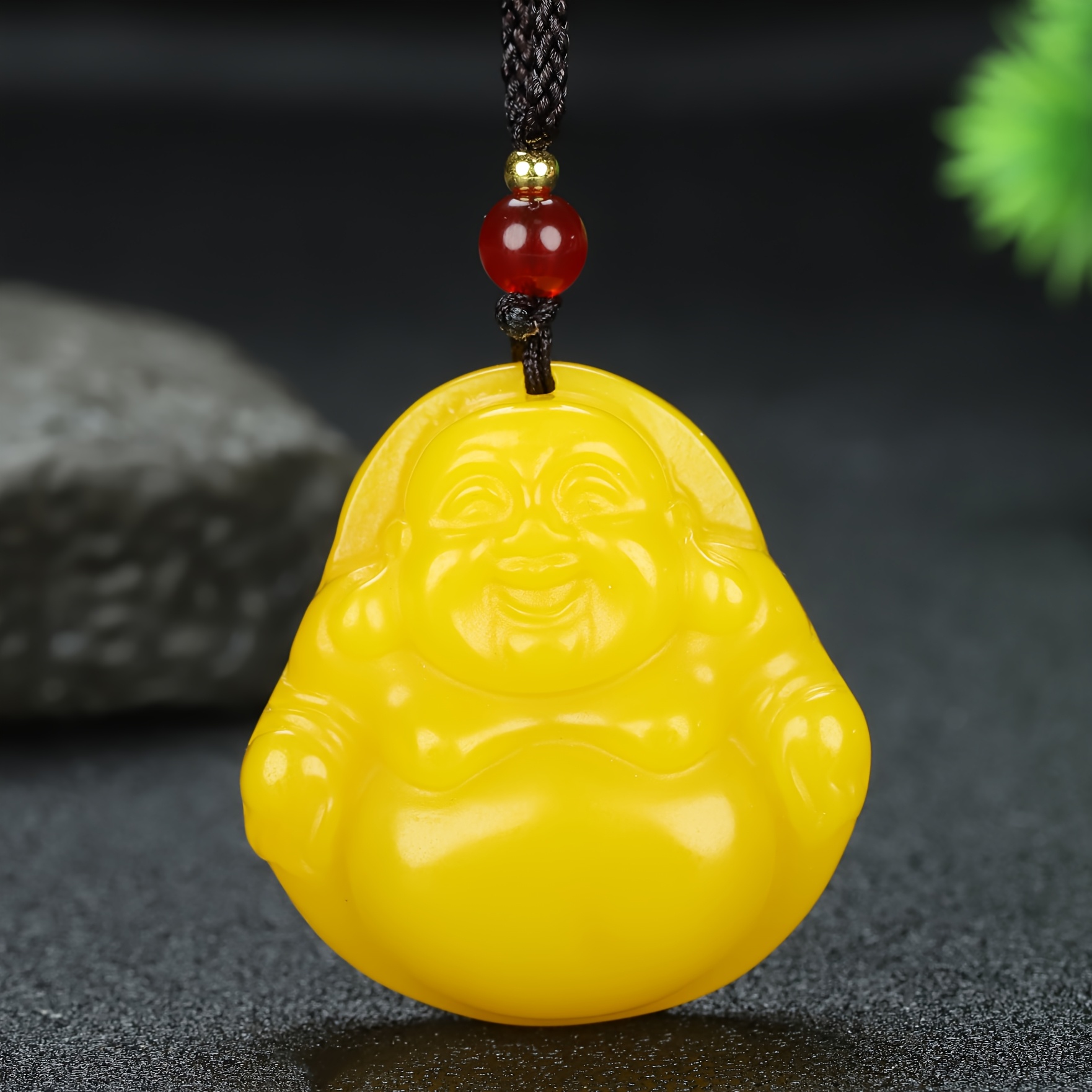 Fashionable Natural Stone Head Pendant Necklace, Unique Design